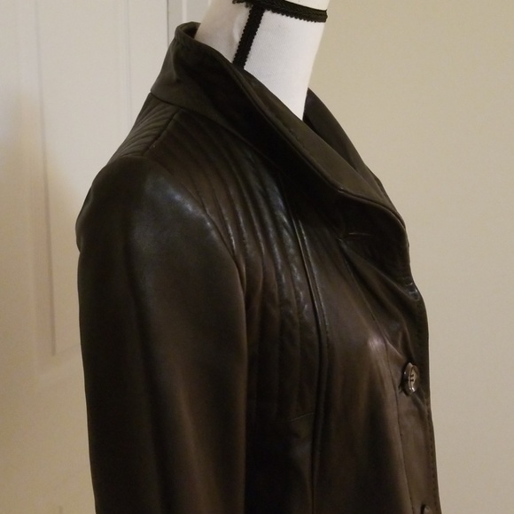 Ellen Tracy Soft Lambs Leather Black Jacket XS - Picture 7 of 8